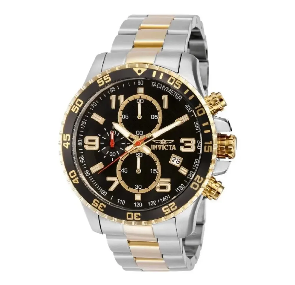 Invicta Specialty Mach Gala Men’s Watch 48mm Gold with Black Dial New with Box